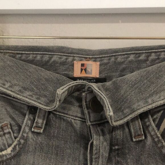 Jean Atelier women’s Size 24 High Rise Flip Waist Lightly Distressed Denim Jeans - Picture 4 of 11